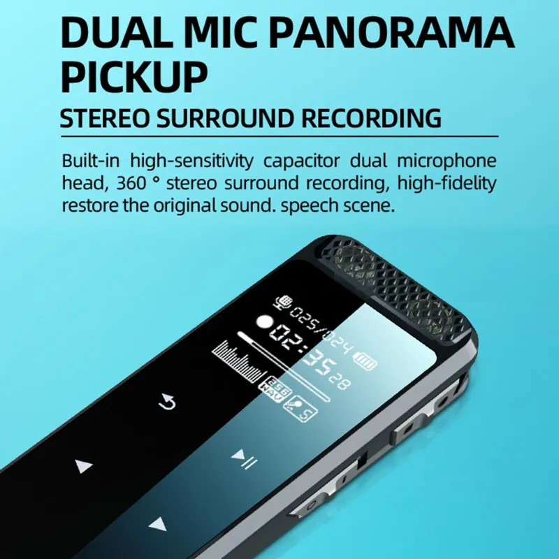 Dictaphone HD 32GB Enregistrement Clair Et Sans Bruit