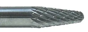 Flexovit VL18S2 Burin au carbure cône à bout arrondi 3/8" x 1-1/16" tige 1/4"