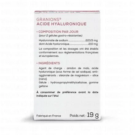 GRANIONS Les essentiels - Acide hyaluronique 60 gélules