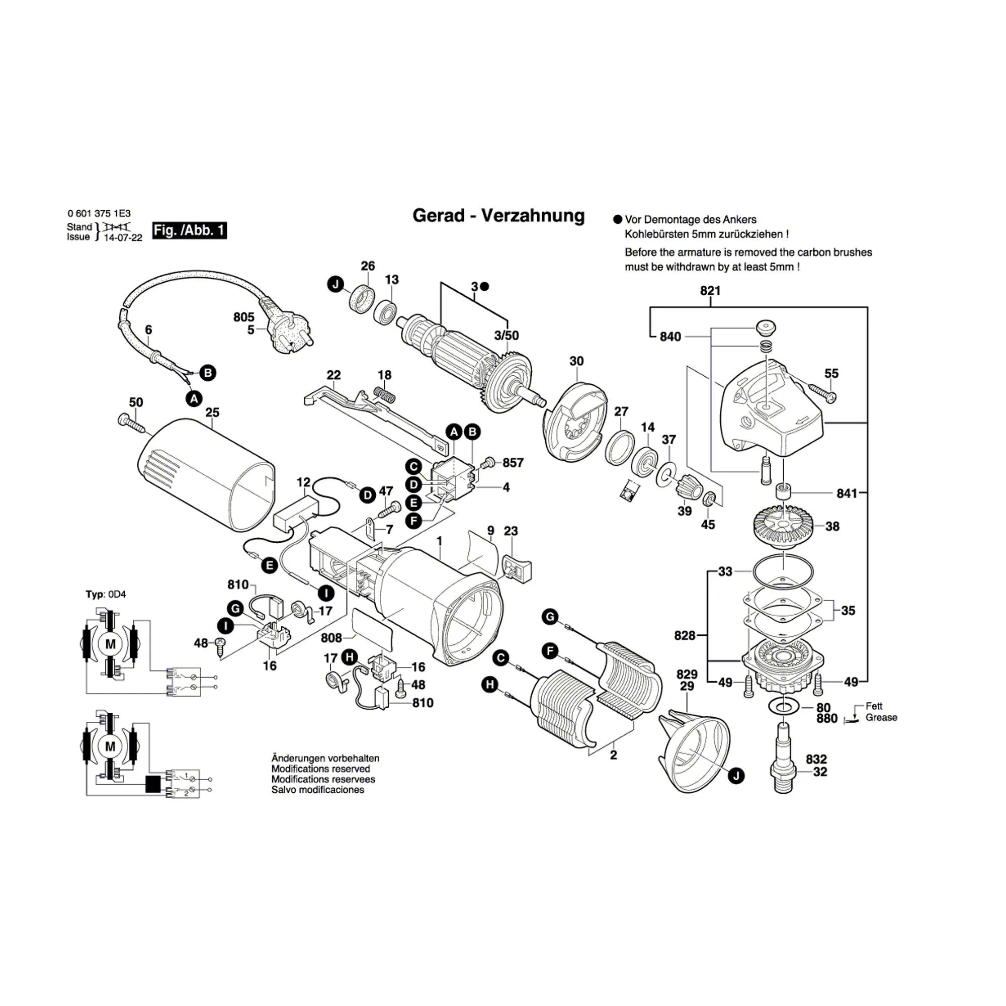 Pièces détachées Meuleuse BOSCH GWS 660 06013750G5